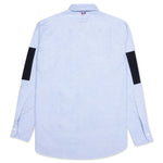 Elbow Patch Straight Fit Button Down L/S Shirt - Light Blue