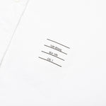 Elbow Patch Straight Fit Button Down L/S Shirt - White