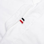 Elbow Patch Straight Fit Button Down L/S Shirt - White