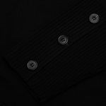 Elongated 4-Bar Fine Merino Wool Pullover - Black