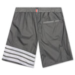 Mid Thigh 4 Bar Shorts - Silver
