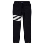 Snap Front Elastic Track Trouser - Navy