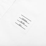 Straight Fit w/ Silk 4 Bar in Poplin Shirt - White