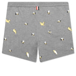 Sweat Shorts w/ Emb Birds - Medium Grey