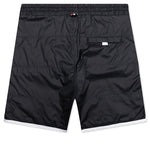 Track Shorts w/ Jersey Lining in Quilted Ripstop - Navy