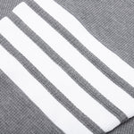 Waffle 4-Bar Raglan Sleeve Crew Sweatshirt - Medium Grey