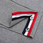 Waffle 4-Bar Raglan Sleeve Crew Sweatshirt - Medium Grey