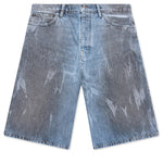 Thrashed Baggy 5 Pocket Shorts - Light Wash