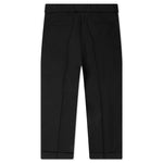 Gabardine Belted Trousers - Black