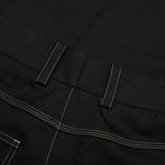 Recycled Polyester Gabardine Loose Fit Trousers - Black