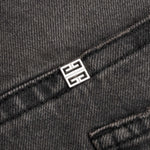 Distressed Denim Trousers - Black