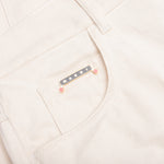 Cream Denim Shorts with Trunakaroo Plaque - Bone