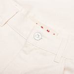 Cream Denim Shorts with Trunakaroo Plaque - Bone