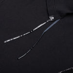 Football V-Neck Jersey T-Shirt - Black