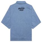 Twill Full Zip Shirt - Blue