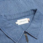 Twill Full Zip Shirt - Blue