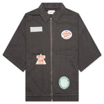 Twill Full Zip Shirt - Black
