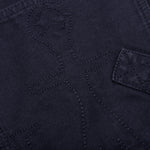 Twisted Cotton Bermuda Shorts - Navy