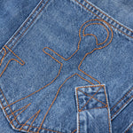 Twisted Workwear Shorts - Light Blue Denim