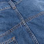 Twisted Workwear Shorts - Light Blue Denim