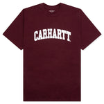 University S/S T-Shirt - Malbec/White