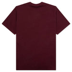 University S/S T-Shirt - Malbec/White