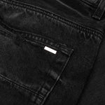 Varsity Eagle Logo Straight Jean - Faded Black