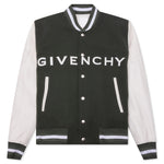 Varsity Wool & Grained Leather - Greyish Green