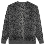 Leopard Mohair Cardigan - Grey