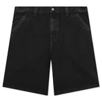 Washed Canvas Work Short - Black