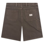 Washed Canvas Work Short - Brown