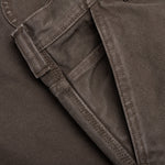 Washed Canvas Work Short - Brown