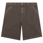 Washed Canvas Work Short - Brown