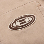 Washed Canvas Zip Hoodie - Tan