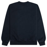 Water Wave Logo Crew Neck Sweatshirt - Navy Blue