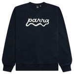Water Wave Logo Crew Neck Sweatshirt - Navy Blue