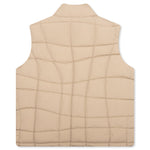 Waved Alien Puffer Vest - Tan