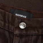 Waxed Denim Logo Cargo Pant -Brown Wash