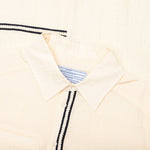 Weave Trim Button Up Shirt - Cream