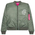 Welcome To The Club Ma-1 Jacket - Olive