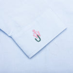Window Embroidery Shirt - Light Blue