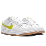 Women's Dunk Low - White/Bright Cactus/Gum Yellow