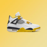 Women's Air Jordan 4 Retro - White/Coconut Milk/Vivid Sulfur