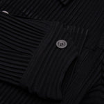 Wool Like Light Trucker Jacket - Black