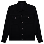 Wool Like Light Trucker Jacket - Black