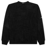 Your Boring Abstract Village Knitted Pullover - Black