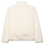 Natural Cotton Fleece Zip Jacket- Eggshell