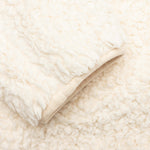 Natural Cotton Fleece Zip Jacket- Eggshell