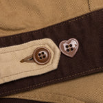 Zip-Up Work Jacket - Brown