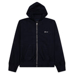 Zipped Hoodie In Monogram 72 Jacquard - Black/Navy